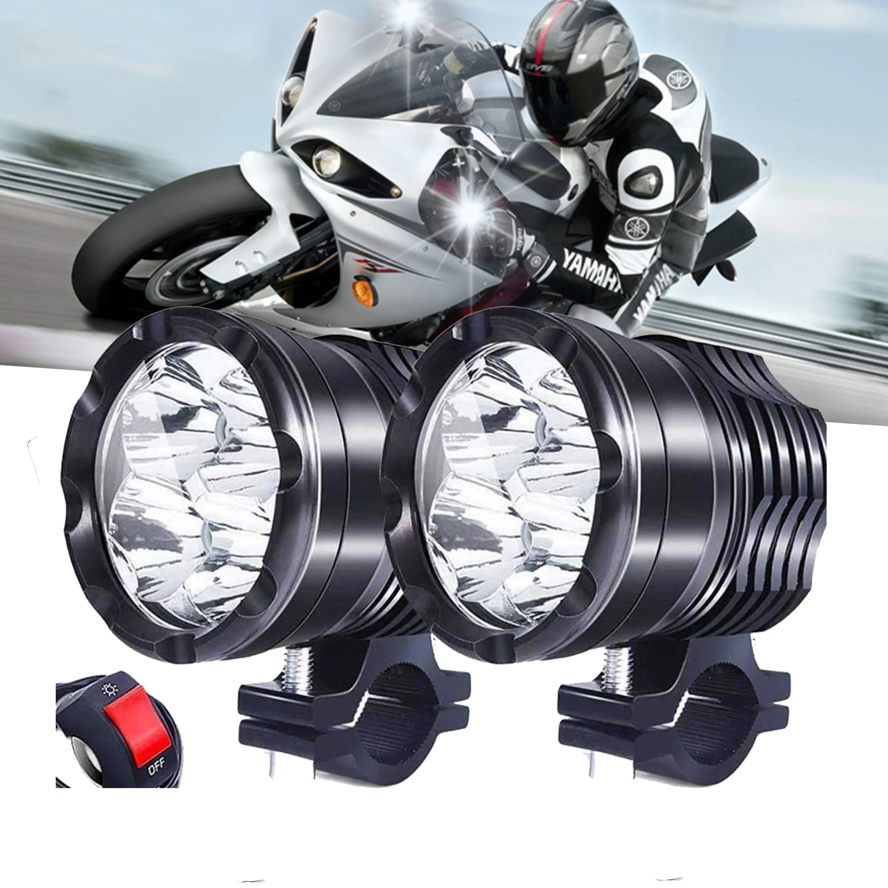 

Brighter Motorcycle Headlights Fog lamp for Street Driving Lamp 180W 12V 24V For Farah LED For BMW R1200GS LED Fog Light Lamp