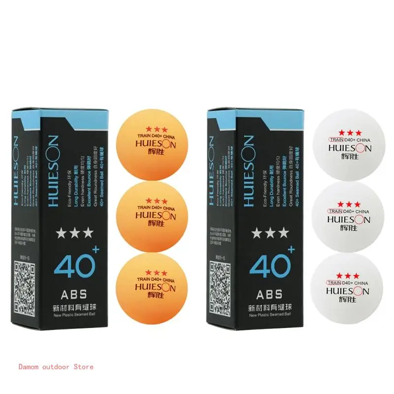 

White &Orange 3-Star Premium for PING pong Balls Advanced Training Table Tennis