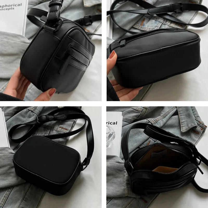 Simple Mini Square Satchel New Fashion Oxford Unisex Single Shoulder Messenger Bag Portable Wide Shoulder Strap Commute Storage