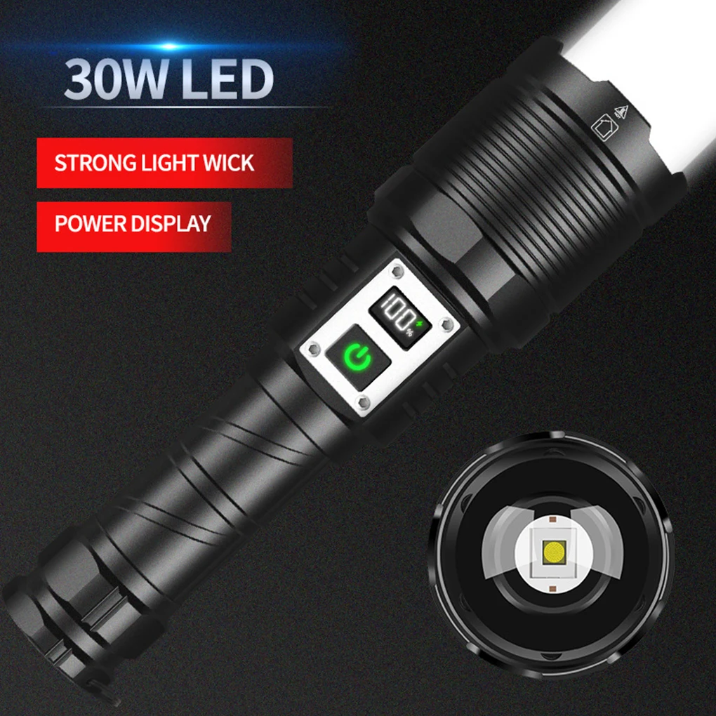 

Flashlight XHP70 Telescoping Focusing Skidproof Micro Lamp USB Rechargeable Strong Lights Outdoor Lighting Type