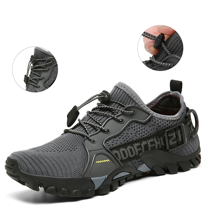 Breathable Upstream Shoes For Men Flying Weaving Climbing Sneakers Unisex Non-Slip Shock-Absorbant Fishing Zapatillas