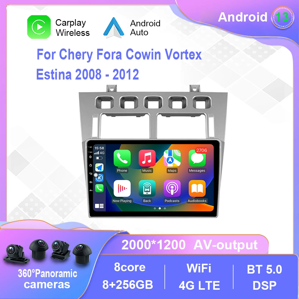 

Android 12.0 For Chery Fora Cowin Vortex Estina 2008-2012 Car Radio Multimedia Video Player Navigation stereo No 2din 2 din dvd