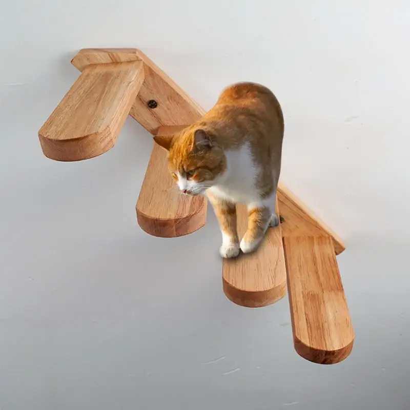 

Cat Climbing Ladder Wood Cat Stairs With 4 Steps Cat Wall Furniture For Scratching And ClimbingCat Climber Cat Scratching