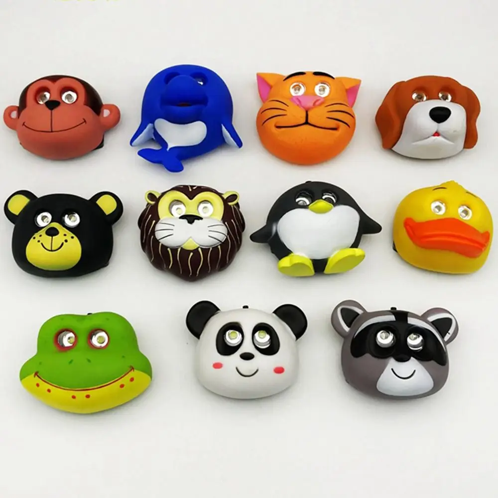 Портативный налобный фонарь с мультяшными животными игрушка самая яркая легкая