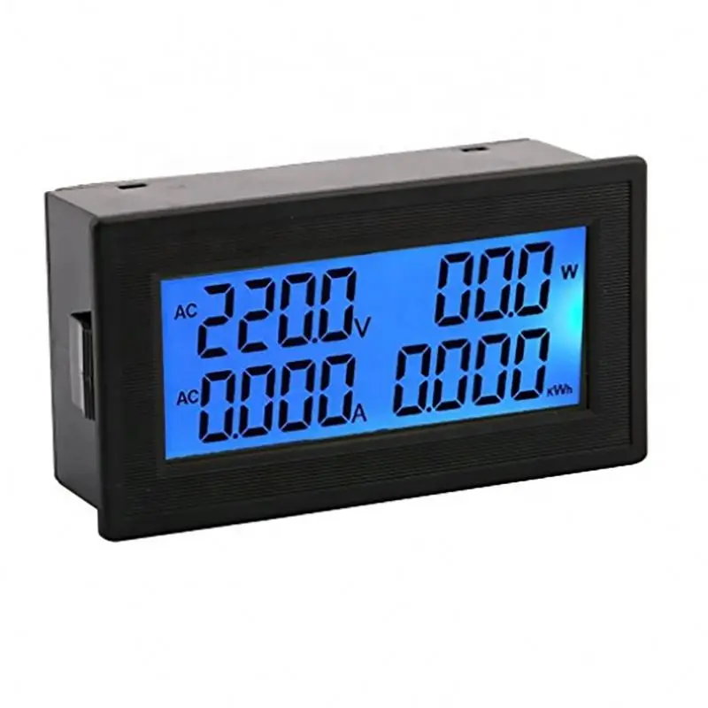 

Digital Multimeter AC 60-500V 20A Voltage Amperage Power Factor Frequency Energy Meter Digital LCD Display Volt Amp Tester Gauge