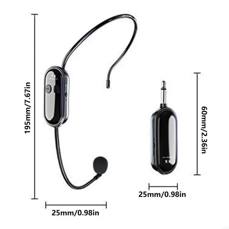 R2LB 2,4 ГГц беспроводная микрофонная гарнитура Mics Mics Hearheld для усилителя караоке (art.: 3920cc3fffdd0) - 3920cc3fffdd0