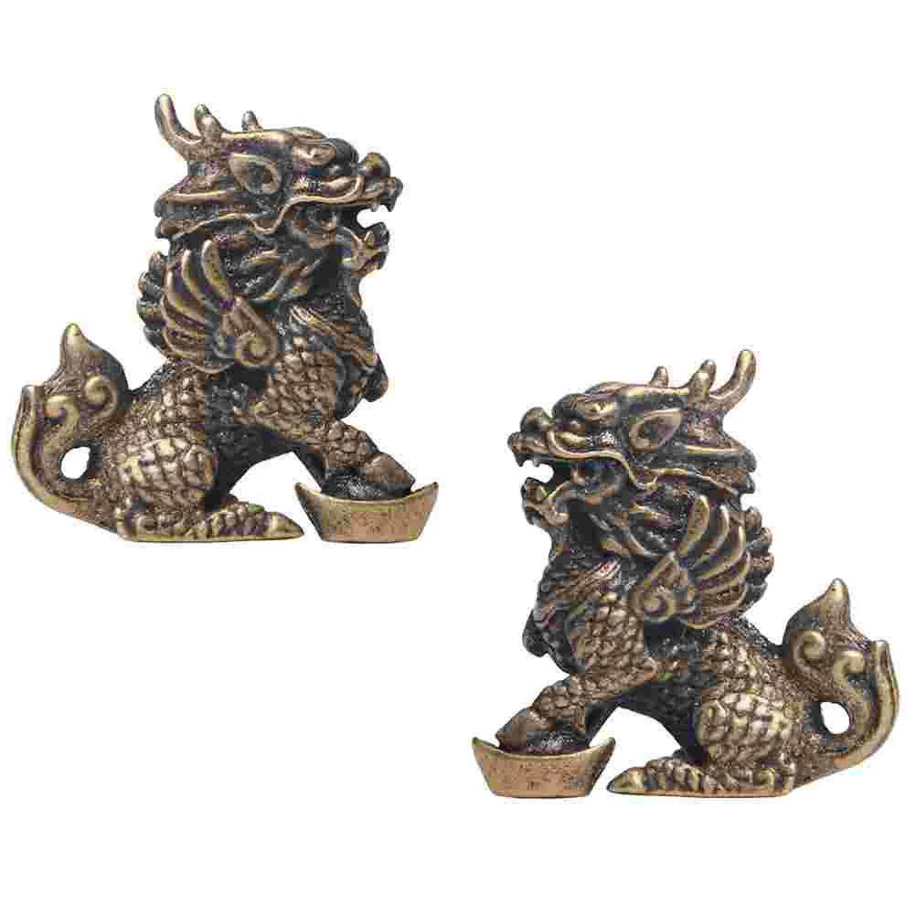 

Figurine Shui Feng Statue Kylin Prosperity Sculpture Brass Yao Pi Luck Good Kirin Chinese Models Figurines Wealth Adornments New