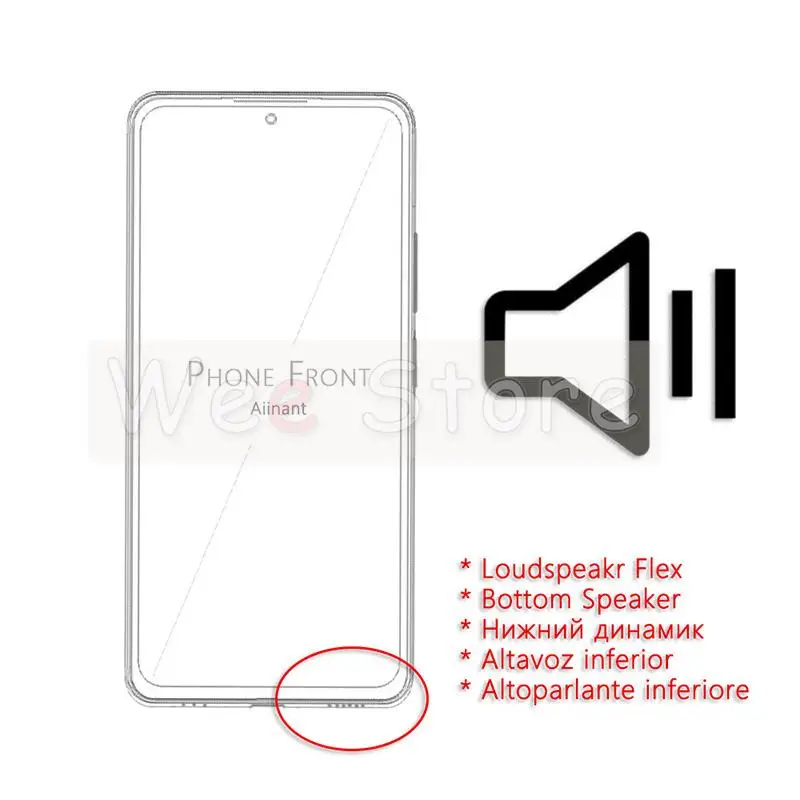 Оригинальный нижний громкоговоритель звуковой сигнал большой гибкий кабель для