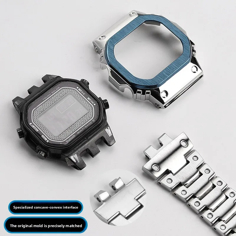 Фото Комплект модификации GMW-B5000 для Casio G-SHOCK, посвященный 40-летию, серия 3459 GMW-B5000, стальной корпус, металлический ремешок, сменные аксессуары. №3