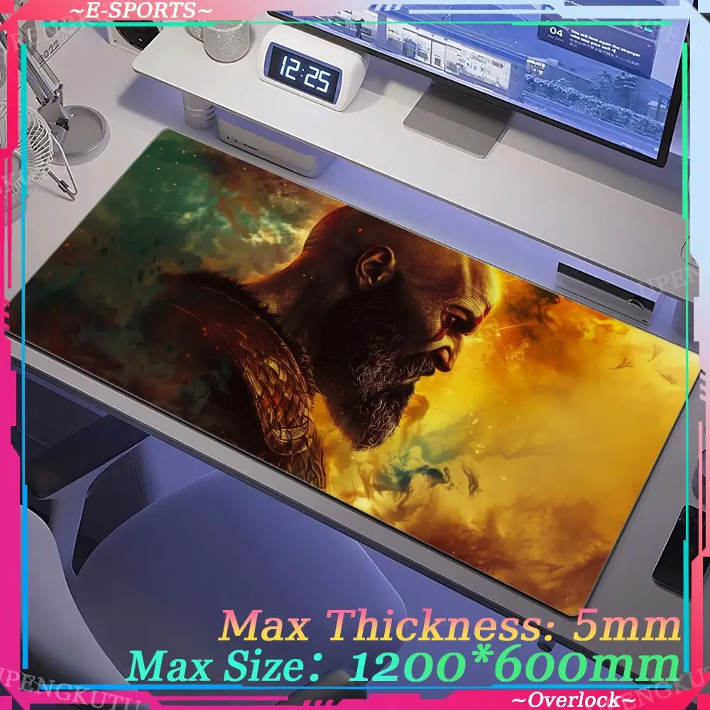 Anime G_God of War R_Ragnarok Office accessories Gaming XXL mouse pad Computer cabinet Oversized desk mat