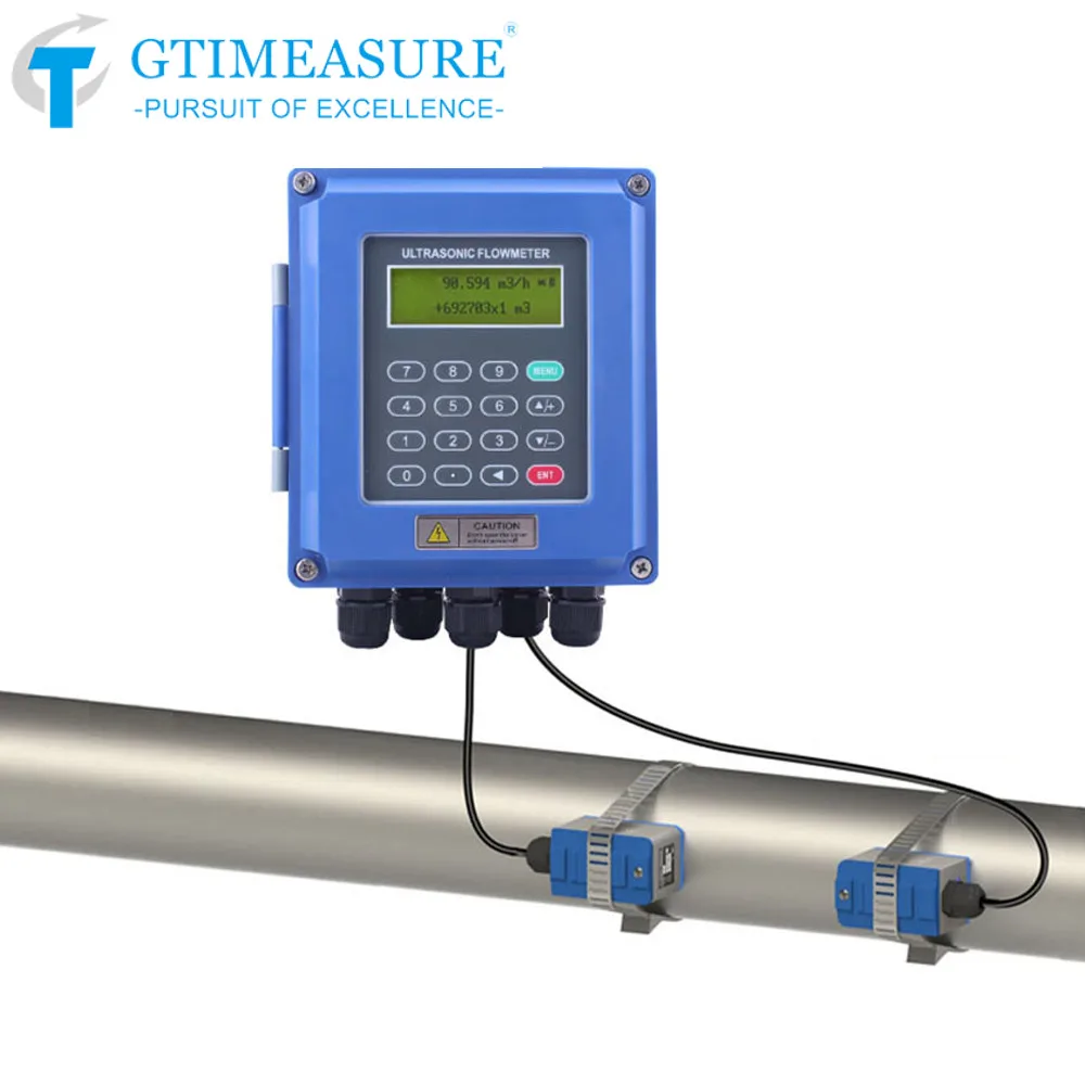 Ультразвуковой расходомер для труб цифровой 24 В постоянного тока источник