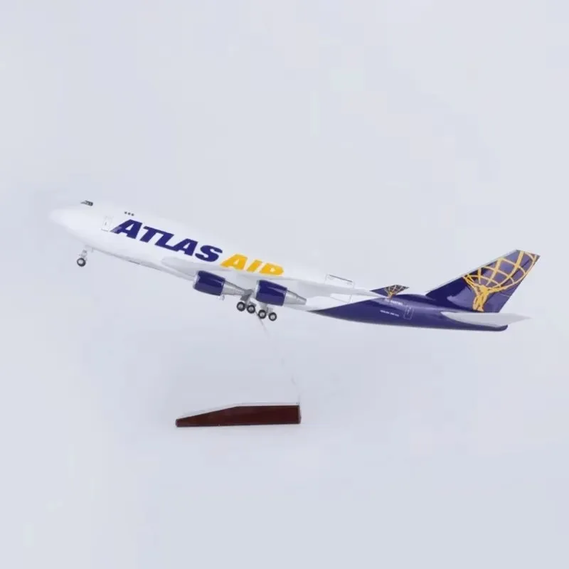 Масштаб 1:150 47 см 747 Модель самолета Atlas Air Boeing B747 Литая смола Украшение со