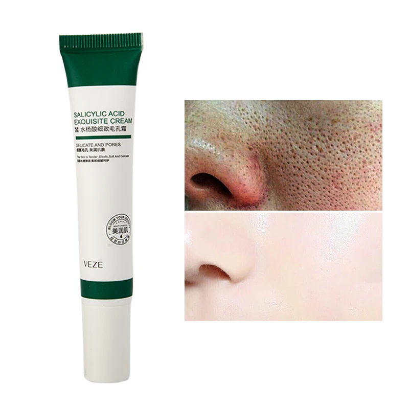 

20ml Salicylic Acid Pores Refining Cream Shrink Pore Improve Acnes Blackheads Whitening Cream Anti-aging Oil Control Skin Care
