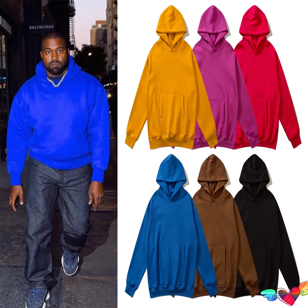 

Толстовка с капюшоном Ye, флисовая толстовка с капюшоном Kanye West для мужчин и женщин, высококачественные толстовки в стиле хип-хоп с капюшоном, однотонная Утепленная модель оверсайз