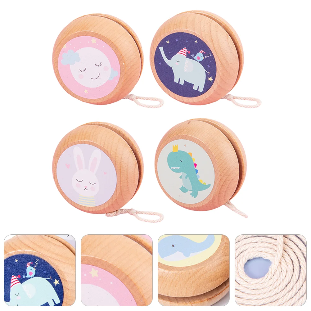 

4Pcs Sturdy Chic Prime Cartoon Yo-yo Yo-yo Yo-yo