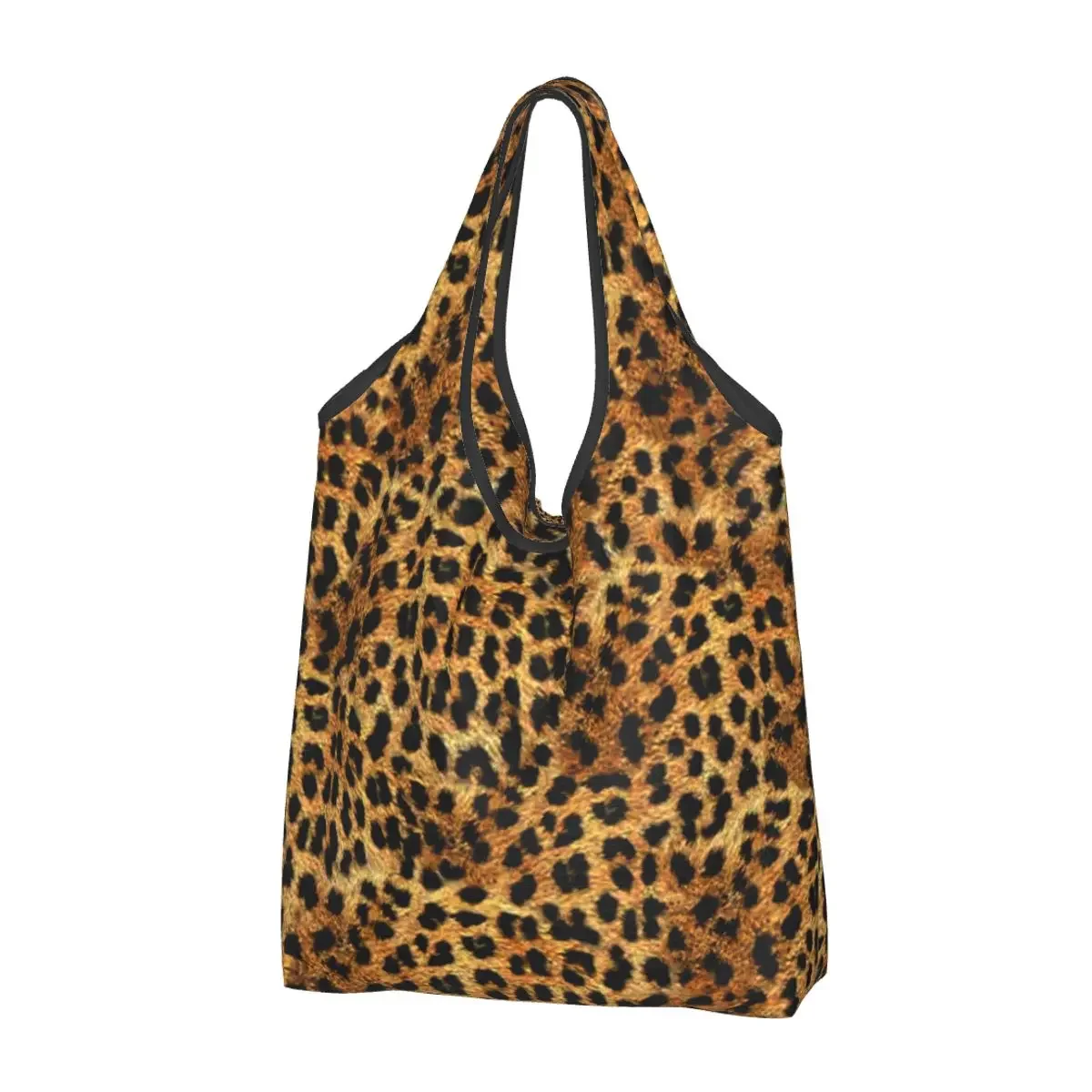 

Сумки для покупок с леопардовым принтом женские, портативные вместительные камуфляжные сумки-тоуты для продуктов с гепардом