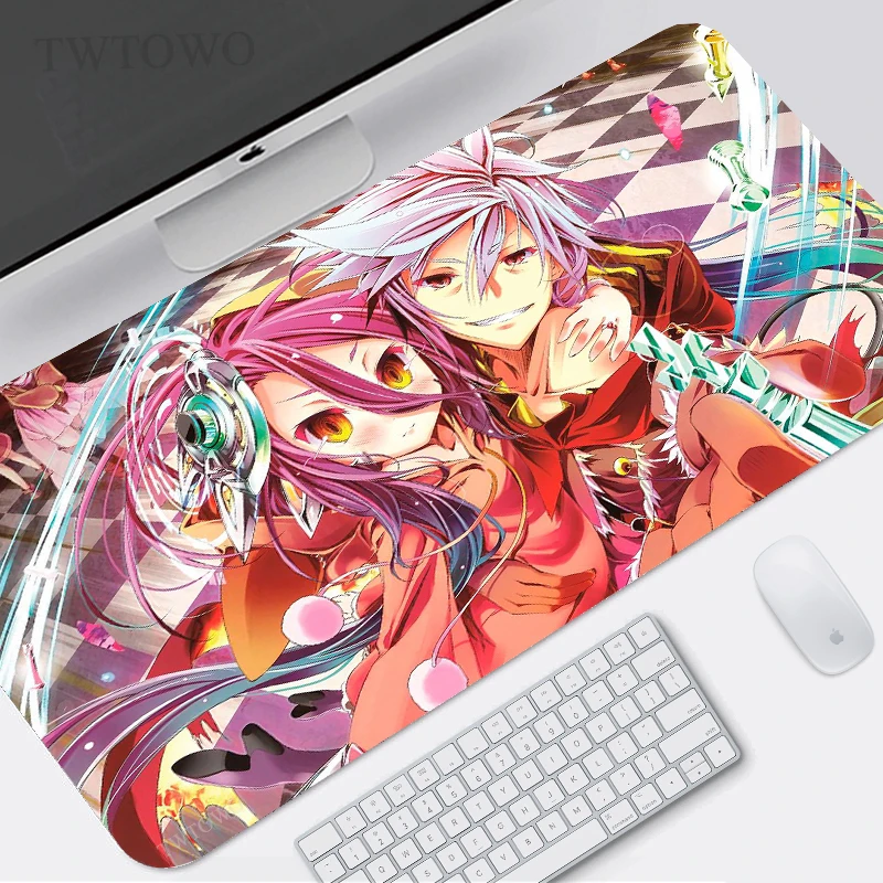 

No Game No Life Mouse Pad Gamer XL New Home Mousepad XXL Desk Mats Natural Rubber Soft Office Computer Desktop Mouse Pad