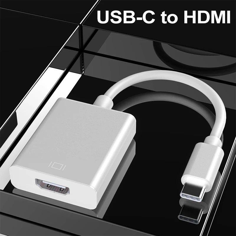 

Type-C to 4K HDMI-compatible Cable Ultra HD Adapter Converter For MacBook Notebook Laptop Huawei Samsung Connection Projector TV