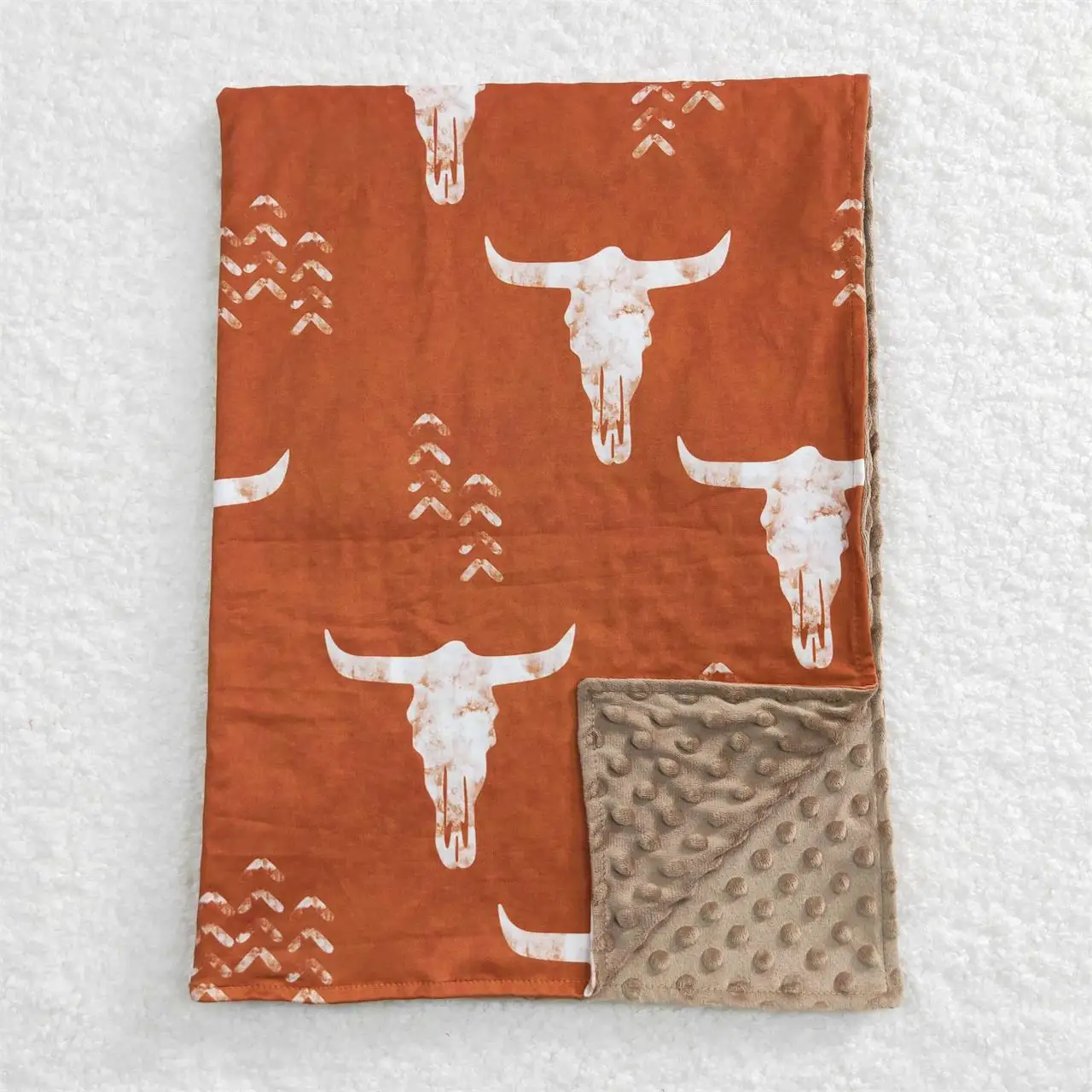 

Оптовая продажа, Фланелевое детское одеяло в западном стиле с изображением коровы, черепа, для маленьких мальчиков и девочек, постельное белье, Флисовое одеяло