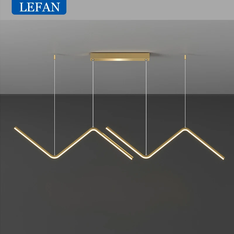 

Современная подвесная люстра в виде буквы N минималистичный креативный домашний дизайн золотой черный потолочный светильник для кухни и столовой