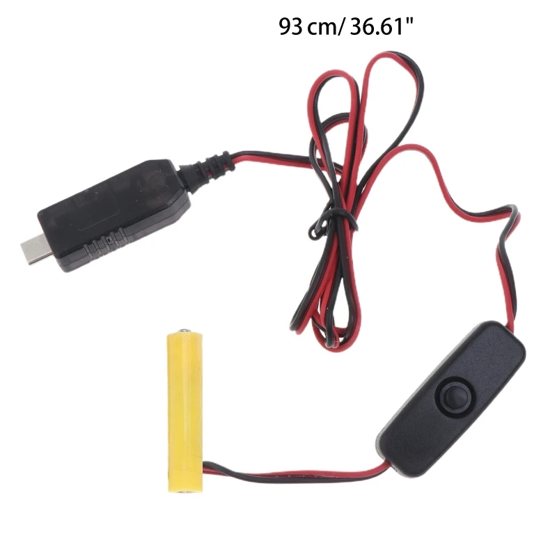 Устранитель аккумулятора AAA USB C сменный кабель питания 1 батарея LR3 AM4 для часов