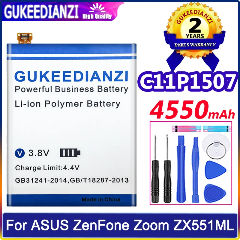 

Bateria 4550mAh C11P1507 High Capacity Battery For ASUS Zenfone Zoom ZX551ML Z00XS ZX551 Z00XSB Batterie High Quality Battery