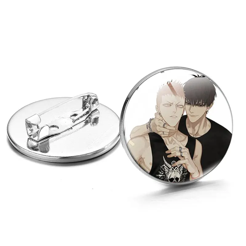 Броши-значки Anime Old Xian BL 19 Days с персонажами Mo Guanshan, He Tian и Jian Yi из манги Youth Cartoon Figuer в стиле стеклянных значков для одежды, сумок и ювелирных изделий.