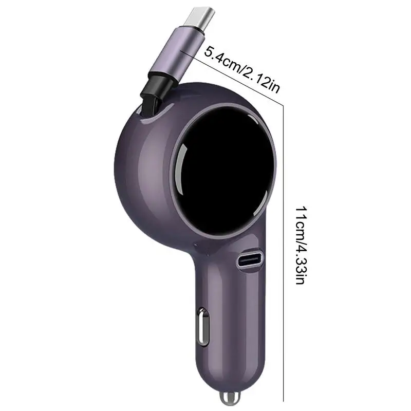 Ładowarka samochodowa typu C Wielofunkcyjny adapter do superszybkiego ładowania Podwójny super ładowarki PD30W w samochodzie tabletu