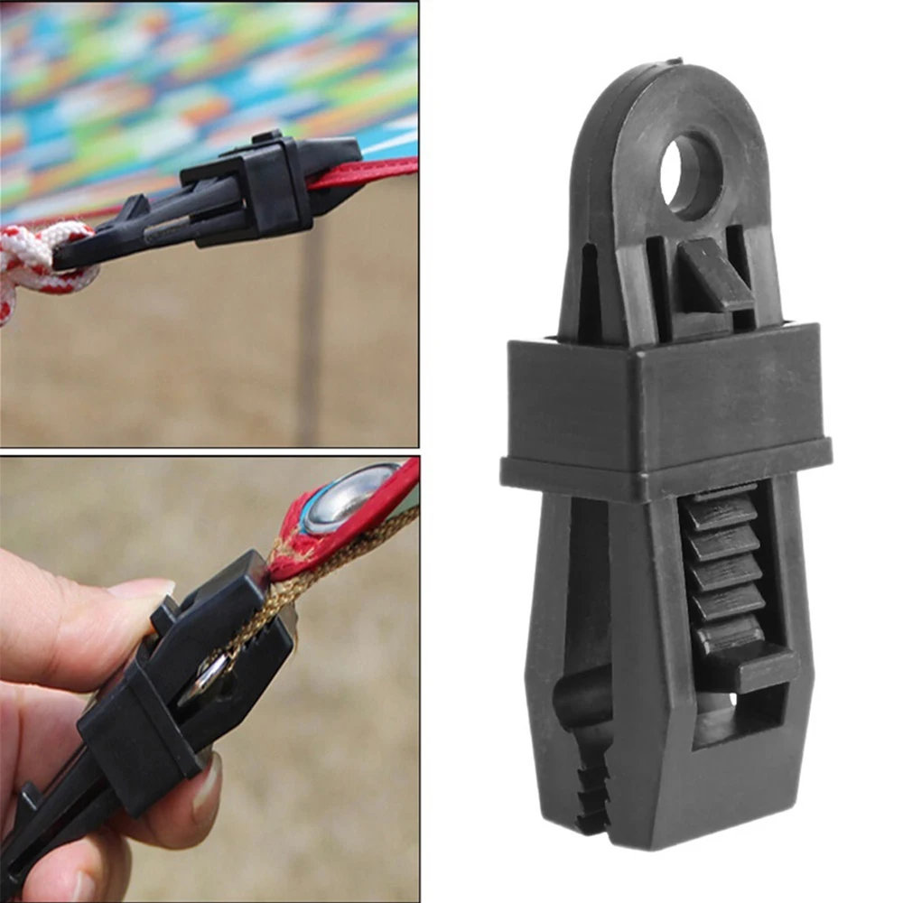

10PCS Tarpaulin Clip Awning Tent Clamp Canopy Lashing Buckle Jaw Grip Outdoor Camping Hook Anchor Windproof Rope Barb