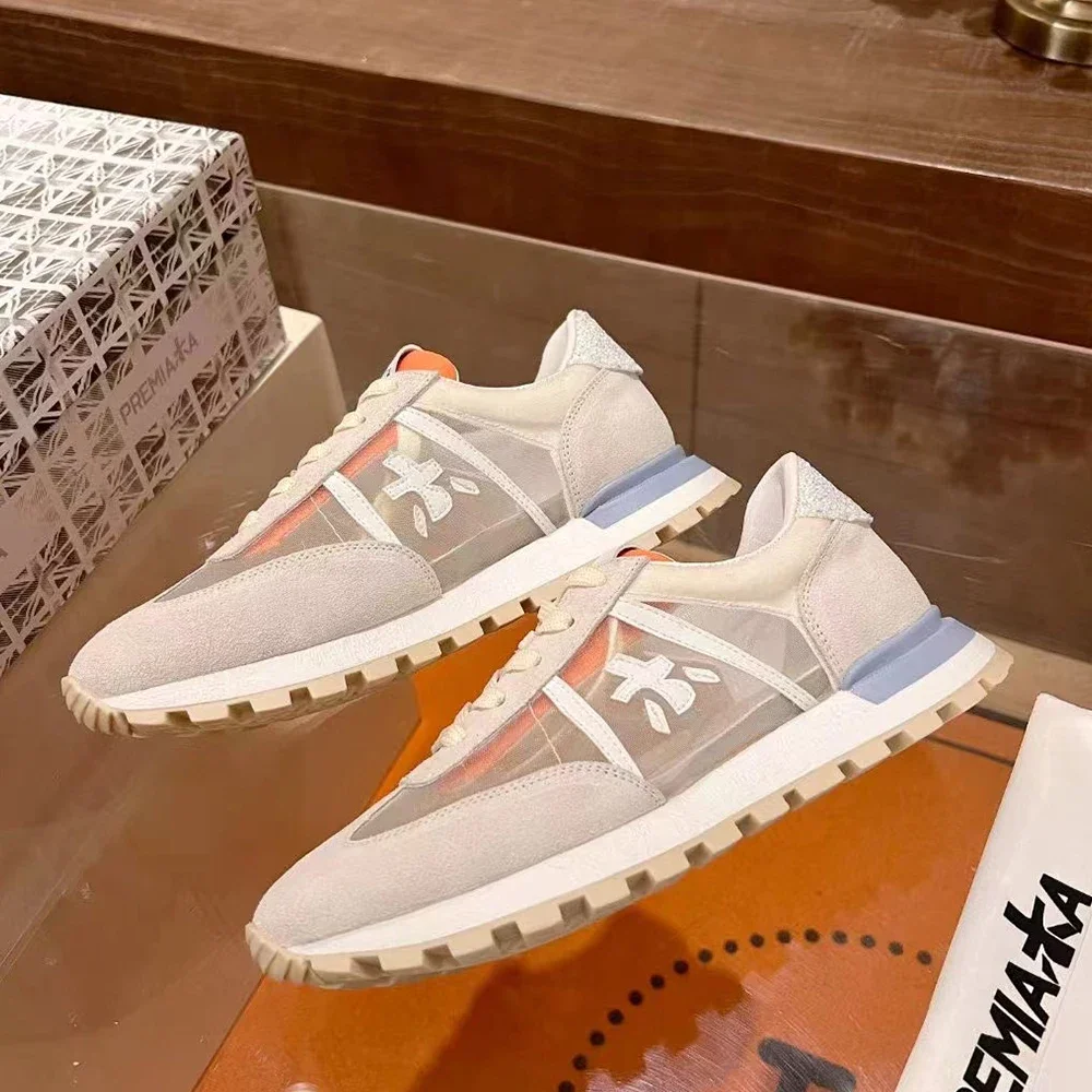 PREMIATA Ретро Простые легкие дышащие повседневные кроссовки Модные универсальные