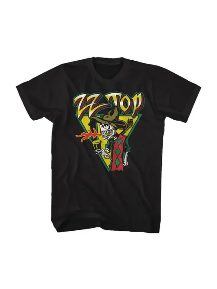Фото Футболка ZZTop Dia Des Los Mescalera220G, хлопковая футболка с теплопередачей, повседневная уличная модная повседневная футболка, спортивная мужская футболка №1