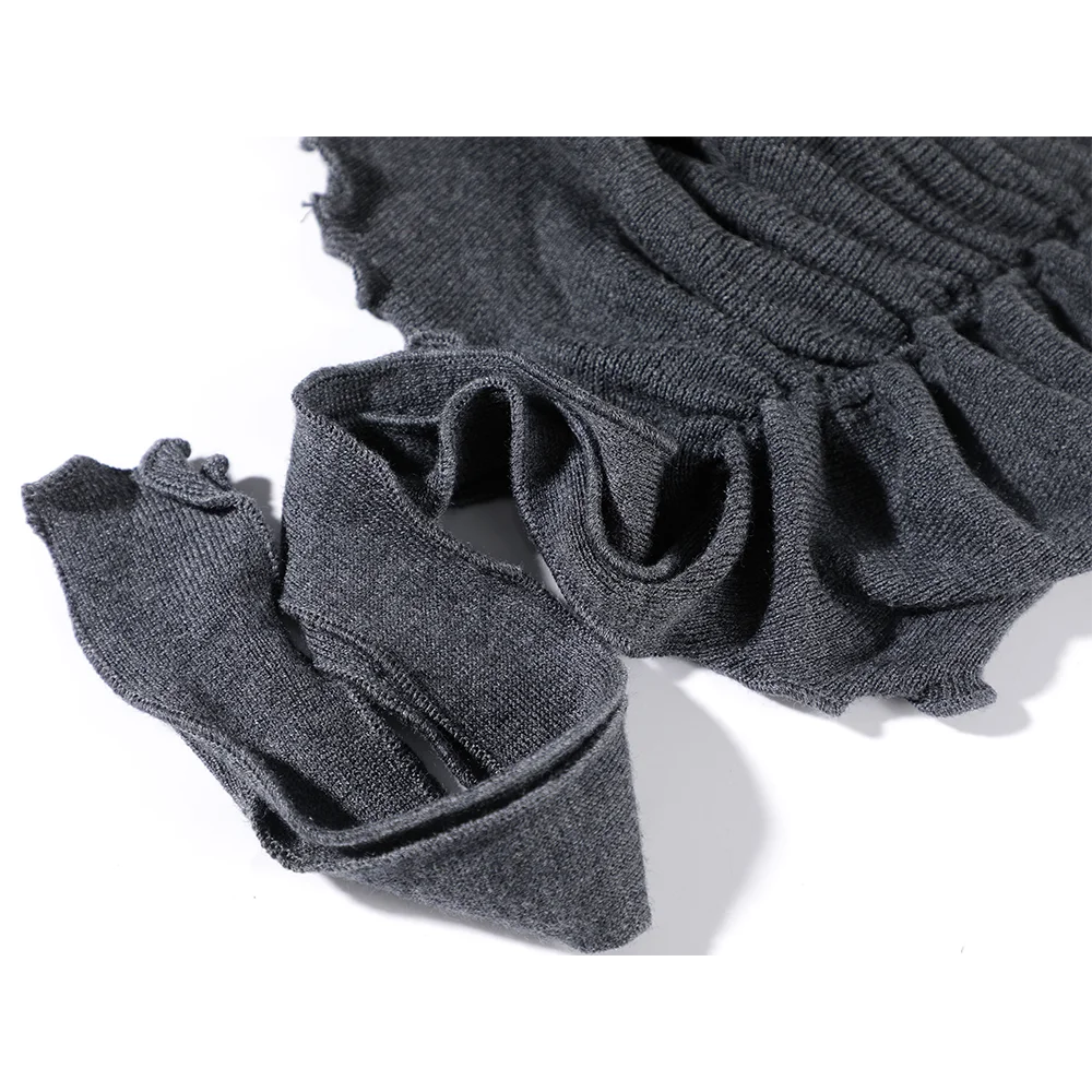 Xinmonlee French Sle Gentle Pure Desire Свободный воротник с длинными рукавами Трикотаж Осенний