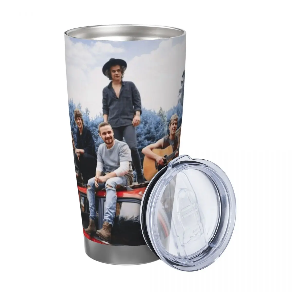 Однонаправленная автомобильная кружка из нержавеющей стали 20 унций соломенная