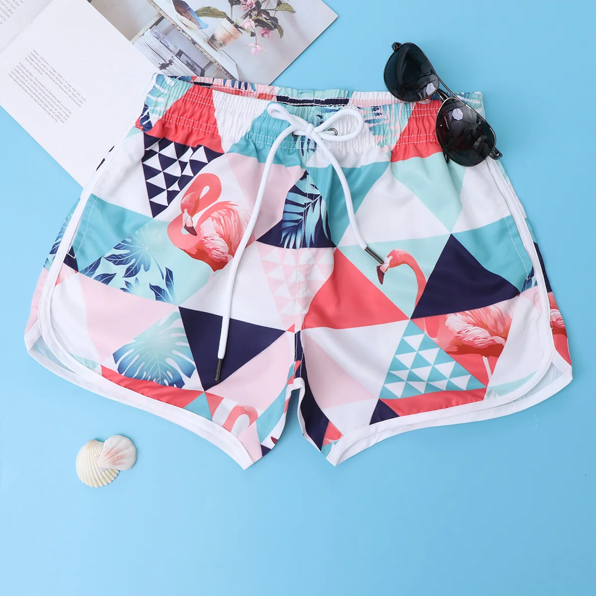 Summer Short Baggy Shorts Womans Women's Skorts For Woman Flamingo Beach Sweatpant