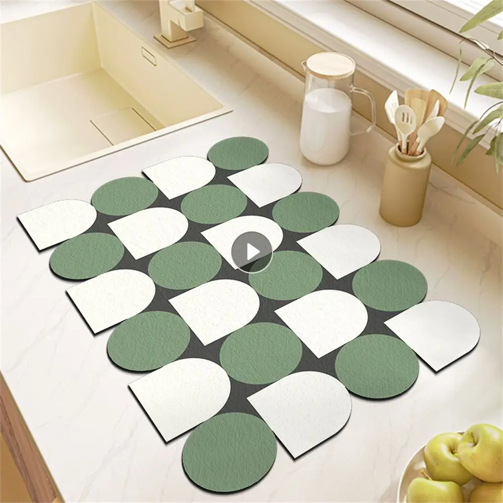 

Drain Mat Water Absorption Soft And Comfortable Double-sided Anti-slip Durable Multi-functional No Odor Heat Resistance Coaster
