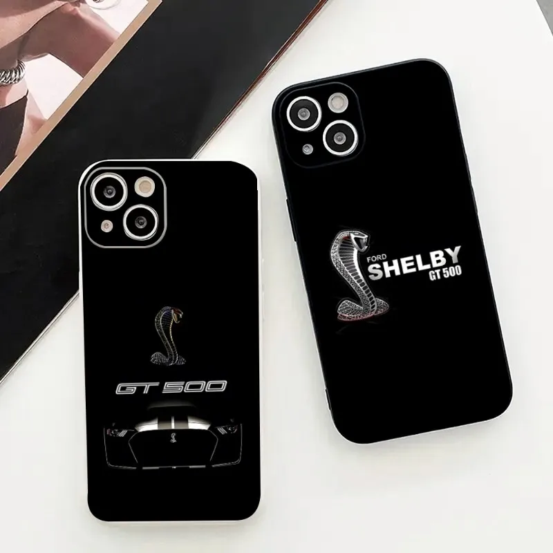 

Брендовый автомобильный чехол для телефона Ford Shelby, яркие цвета для IPhone 14 12 13 11 Pro Max Mini X XR XS Max 7 8 Plus, силиконовый чехол для пары