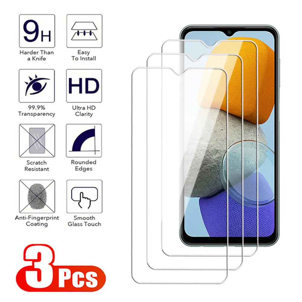 3 шт. полное покрытие из закаленного стекла для Samsung Galaxy M11 M12 M13 M14 M04 M21 M22 M23 4G 5G
