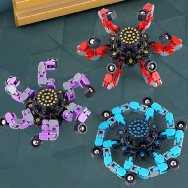 

Chain Antistress Fidget Spinner Children Toys Fingertip Hand Spinner Christmas Gift New Year Prank Toys 1PC