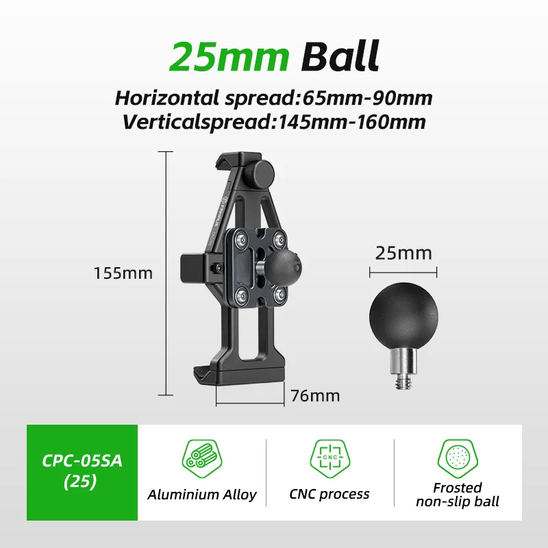 

ФАНАУЭ 360 ° Вращающийся Регулируемый Держатель Для Телефона На Мотоцикл Из Алюминиевого Сплава С Амортизацией И Зажимом Дл...