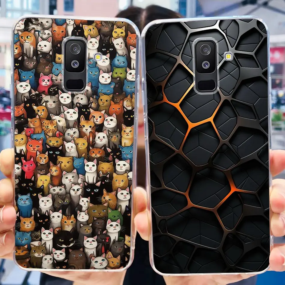 Для Samsung Galaxy A6 Plus 2018 чехол для + (2018) A600F A605G модный крутой узор Мягкие силиконовые