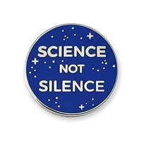 pinsanity science not silence brooch metal badge lapel pin jacket jeans fashion jewelry accessories gift