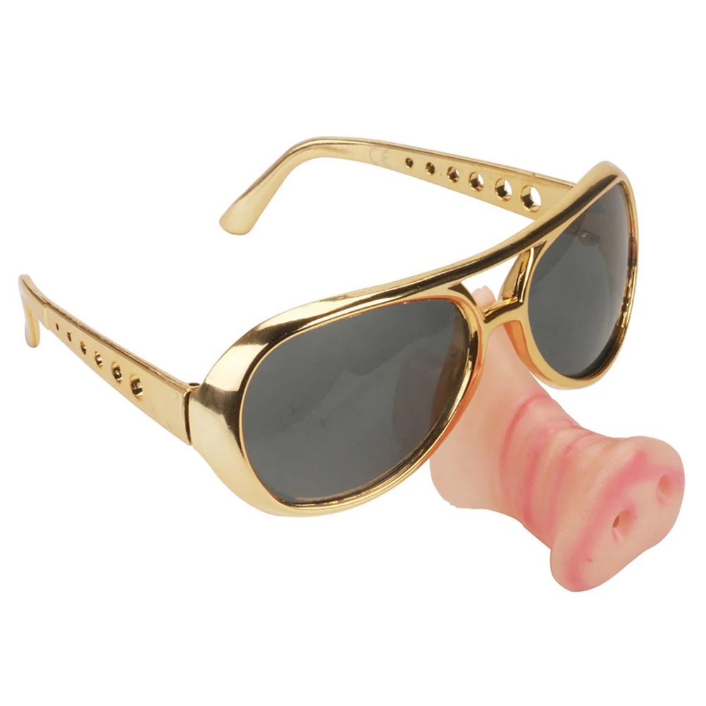2 шт. большие очки для фотобудки забавные винтажные солнцезащитные со свиным