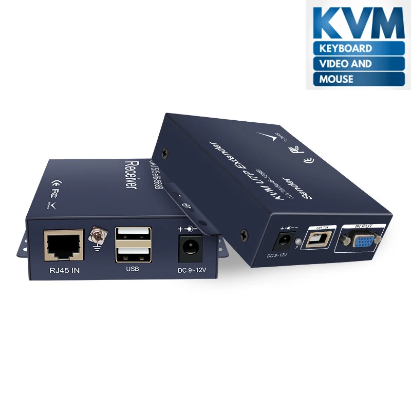 

1080P 60 Гц VGA USB KVM-удлинитель с кабелем Ethernet Cat5e/6 до 100 м/200 м/300 м, USB-передатчик VGA с поддержкой USB-клавиатуры и мыши
