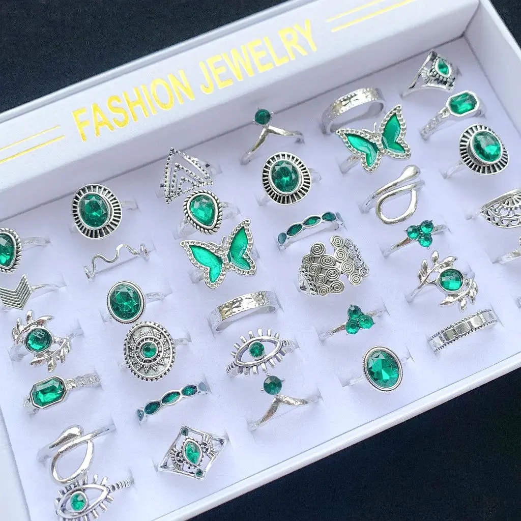 14 шт./партия Женские винтажные кольца в этническом стиле