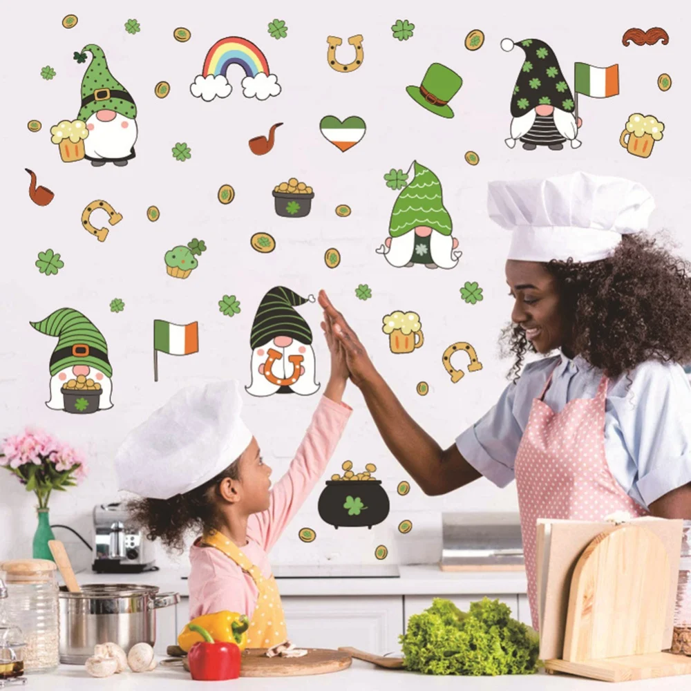 Карликовая Наклейка на окно Св. Патрика наклейка холодильник Ирландская