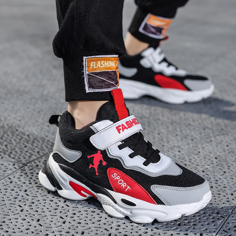 Brand New Kids Shoes Breathable Mesh Sport Shoes Running Shoes Lightweight Boys Sneakers Children's Basketball Shoes Size 29-40