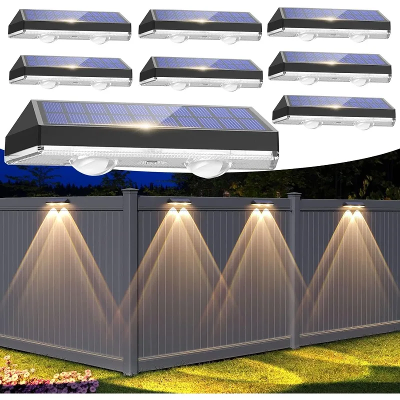 НОВЫЙ комплект из 2 солнечных настенных светильников 4 светодиодных светильника