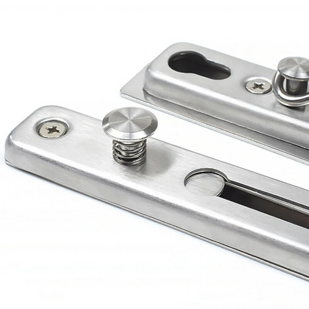 

Door Chain Lock Stainless Steel Security Chain Guard Spring Anti Theft Press Heavy Duty Latch Screw Guard Accessories
