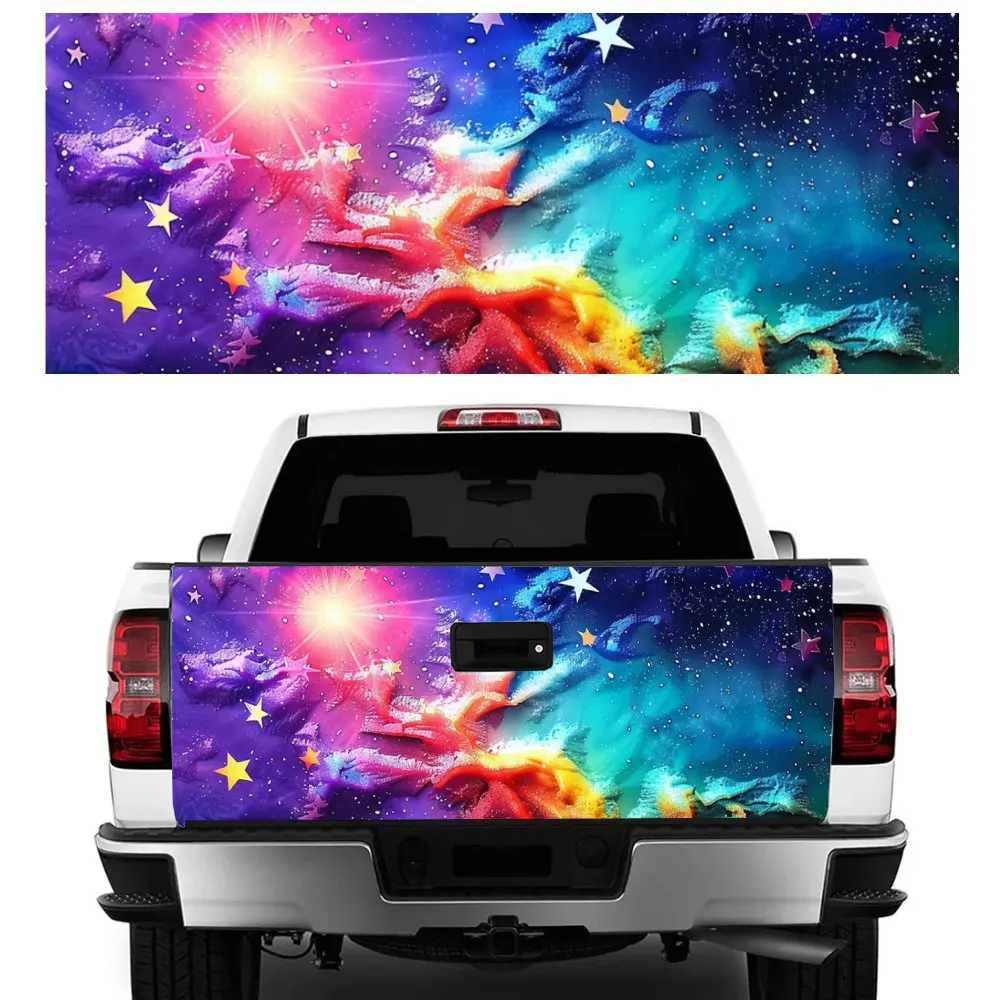 Красочное звездное небо океан хвост автомобиля багажник защита Vinly наклейка