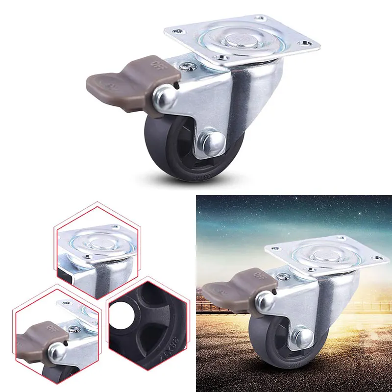 

4 шт., поворотные ролики для мебели, поворот на 360 градусов